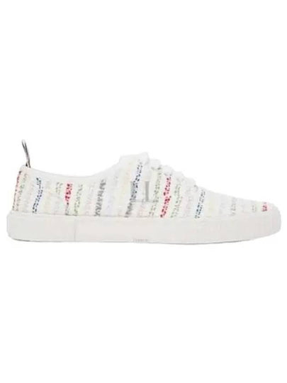 Seersucker Tweed Heritage Trainer Low Top Sneakers White - THOM BROWNE - BALAAN 2