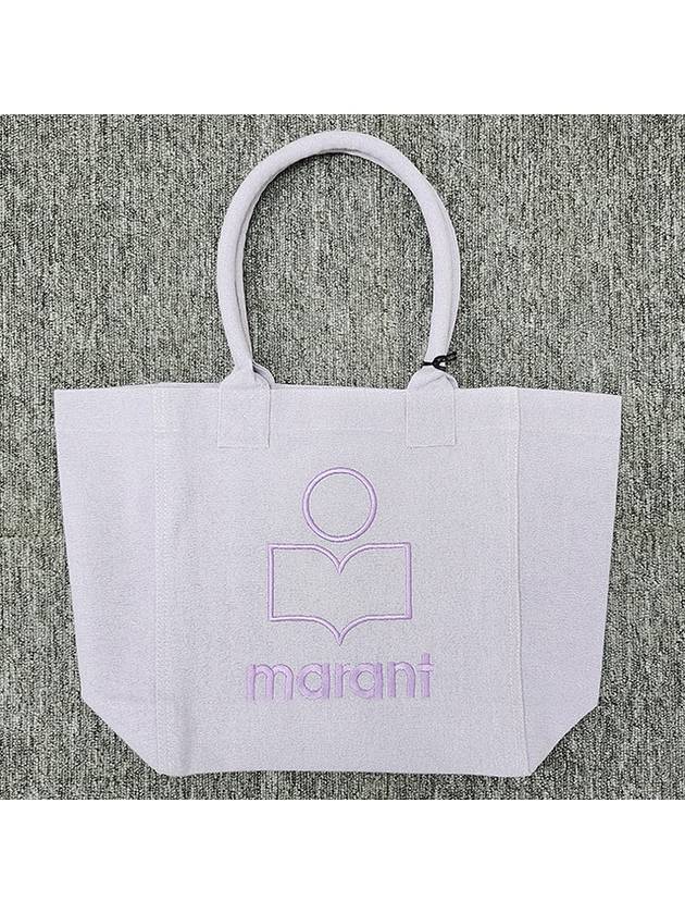 Yenky Embroidered Logo Small Tote Bag Lilac - ISABEL MARANT - BALAAN 3