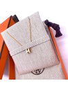 Mini Pop H Pendant Necklace Gold Blanc White - HERMES - BALAAN 5