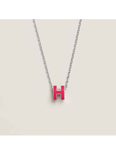 Mini Pop H Pendant Necklace Silver - HERMES - BALAAN 2