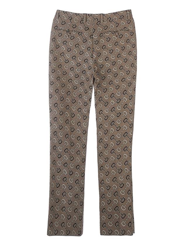 Maxi Horsebit Cotton Slacks Brown - GUCCI - BALAAN 3