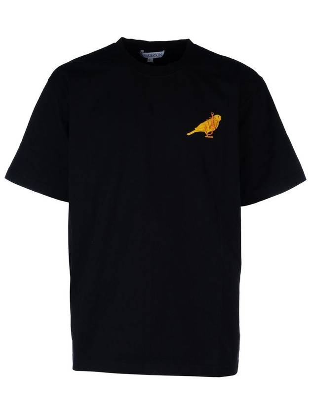 Canary Embroidered Short Sleeve T-Shirt Black - JW ANDERSON - BALAAN 2