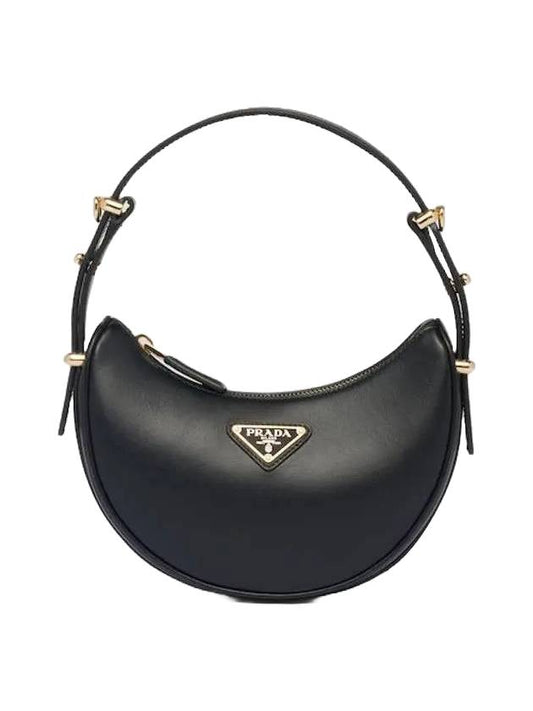 Arqué Leather Mini Shoulder Bag Black - PRADA - BALAAN 1