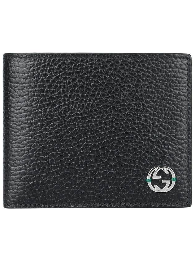 GG Interlocking Two Tone Bifold Wallet Green Black - GUCCI - BALAAN 1