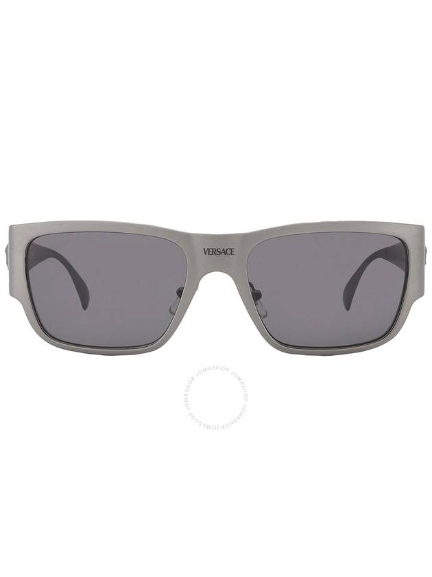 Versace Dark Grey Rectangular Men's Sunglasses VE2262 126287 56 - VERSACE - BALAAN 1