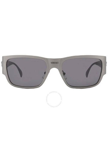 Versace Dark Grey Rectangular Men's Sunglasses VE2262 126287 56 - VERSACE - BALAAN 1