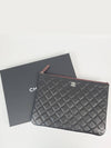 Medium Classic Clutch Bag Caviar Leather & Silver Black - CHANEL - BALAAN 2