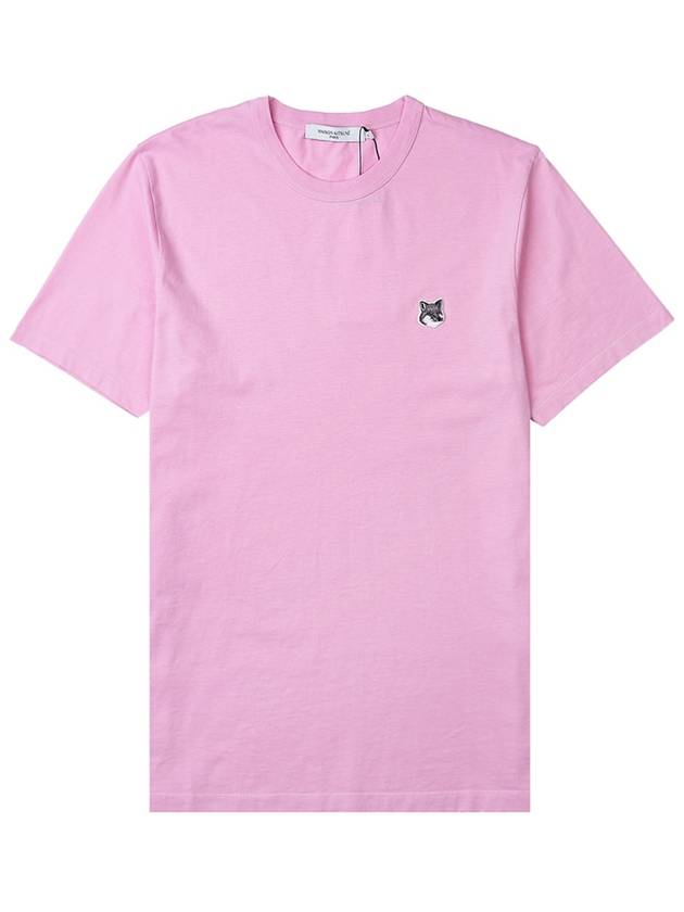 Grey Fox Head Patch Classic Short Sleeve T-Shirt Dusty Rose - MAISON KITSUNE - BALAAN 11