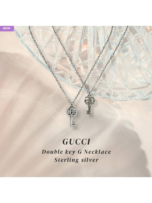 Double G Key Necklace YBB627757001 Silver - GUCCI - BALAAN 9