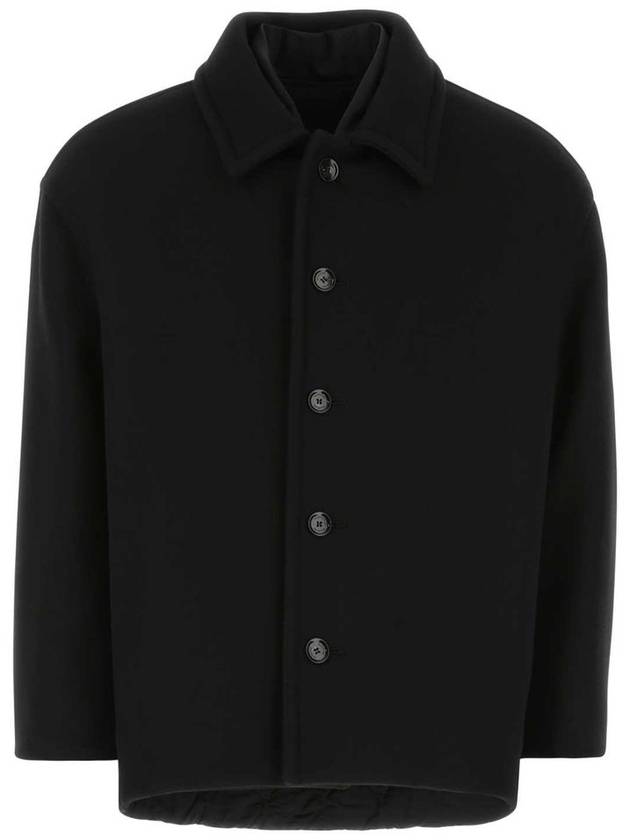 virgin wool blend short single coat black - VALENTINO - BALAAN 2