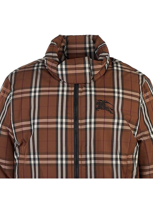 Check Nylon Down Padding Dark Birch Brown - BURBERRY - BALAAN 6