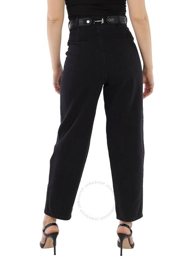 Pinko Ladies Black Shelby Slim-fit Trousers, Waist Size 27" - PINKO - BALAAN 3