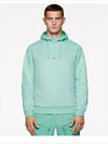 Men's Marina Logo Cotton Hoodie Mint - STONE ISLAND - BALAAN 8