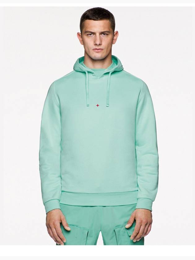 Men's Marina Logo Cotton Hoodie Mint - STONE ISLAND - BALAAN 8