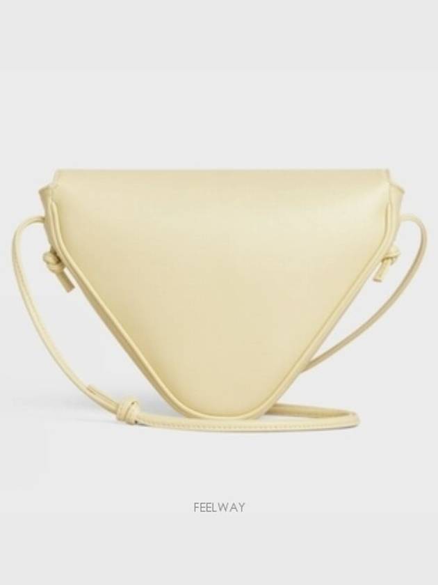 Logo Leather Triangle Cross Bag Pale Yellow - CELINE - BALAAN 6