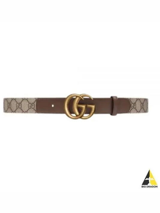 Double G Buckle Leather Belt Brown - GUCCI - BALAAN 2