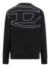 Men's Logo Embroidery Sweatshirt Black - DIESEL - BALAAN 3