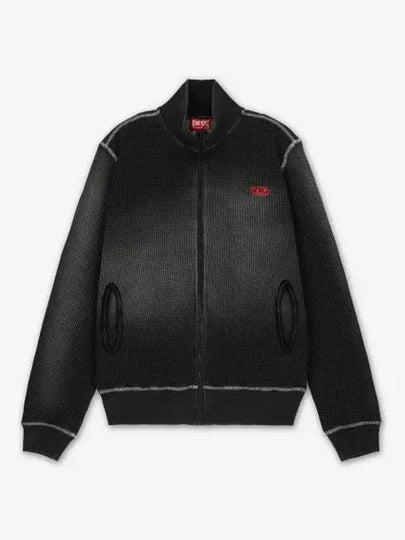 S Wafy Jumper Zip-Up Jacket Black - DIESEL - BALAAN 2