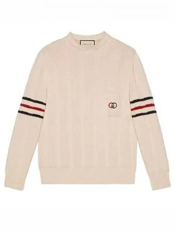 Interlocking men s round neck knit 271493 - GUCCI - BALAAN 1