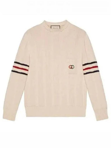 Interlocking men s round neck knit 271493 - GUCCI - BALAAN 1