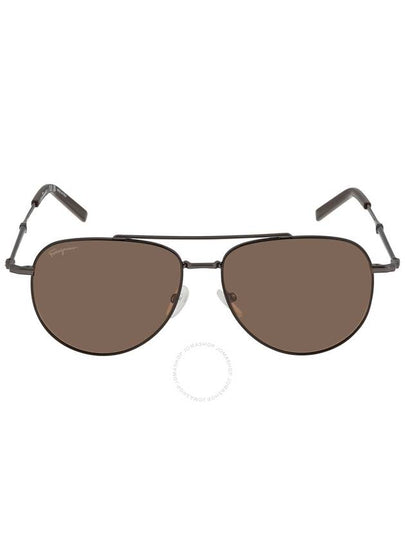 Eyewear Boeing Metal Sunglasses Brown - SALVATORE FERRAGAMO - BALAAN 2