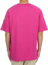 Logo Bright Pink Short Sleeve T-Shirt Pink - MONCLER - BALAAN 5