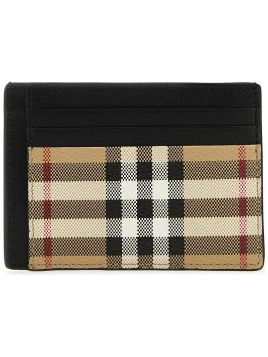 Vintage Check Money Clip Card Wallet Beige - BURBERRY - BALAAN 1