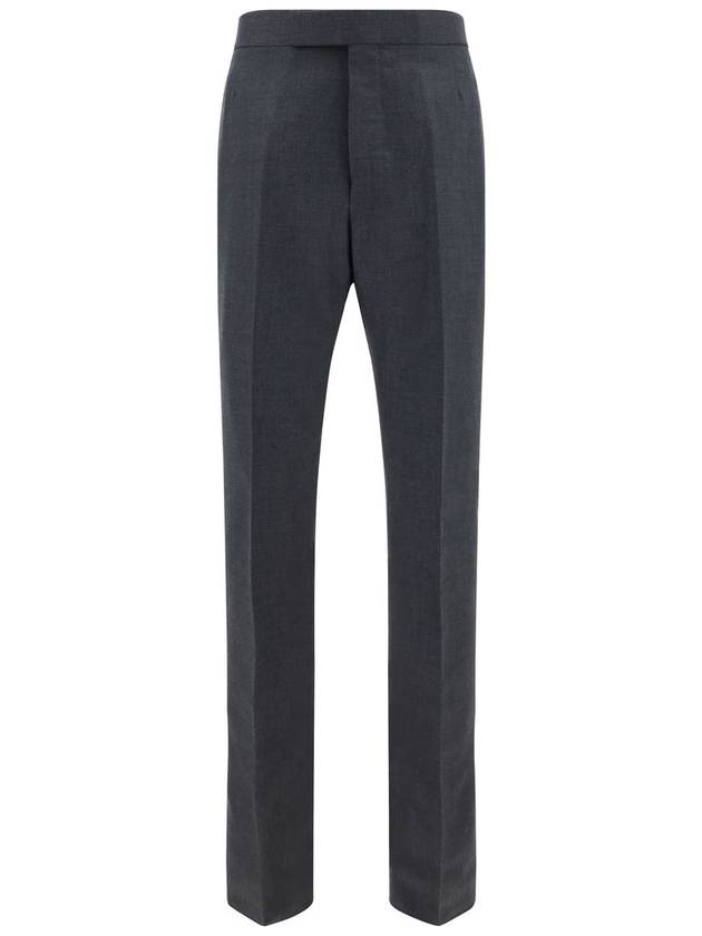 Super 120S Twill Classic Backstrap Trouser Pants Dark Grey - THOM BROWNE - BALAAN 2