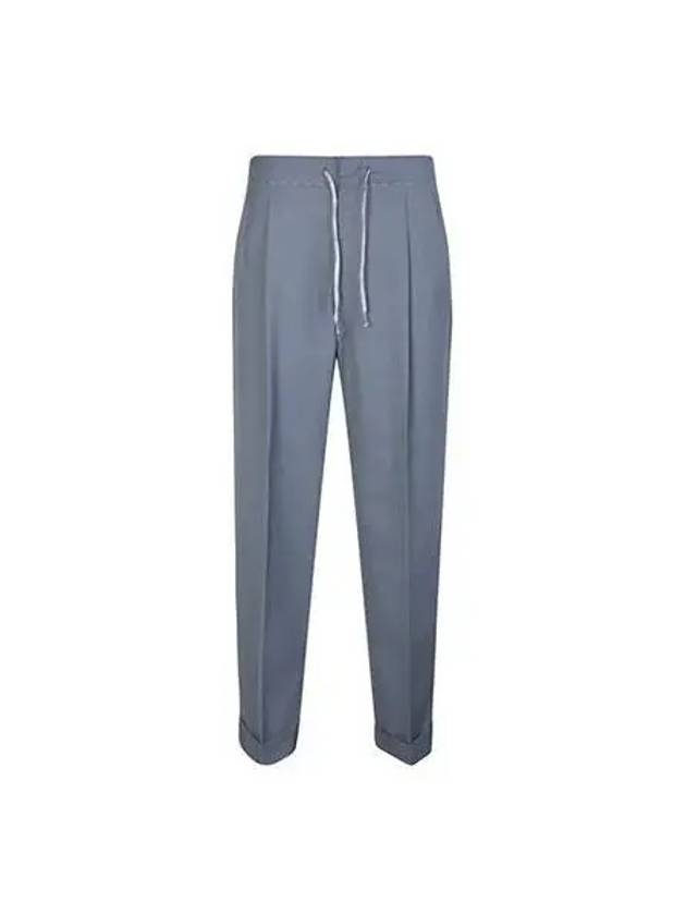 Poly Wool Twill Drawstring Straight Pants Light Blue - MAISON MARGIELA - BALAAN 2