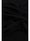 Cassandra Monogram Wool Jacquard Scarf Black - SAINT LAURENT - BALAAN 4