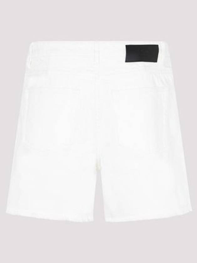 Straight Denim Shorts Natural White - AMI - BALAAN 3