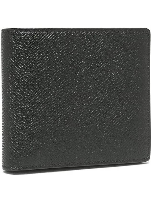 Stitched Bifold Leather Half Wallet Black - MAISON MARGIELA - BALAAN 2