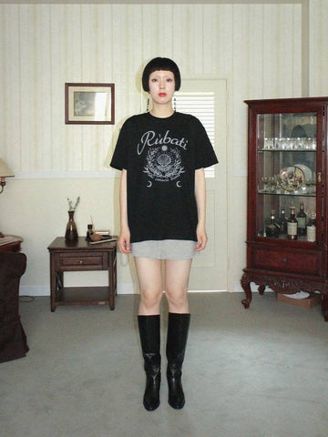 Pearl Oyster Retro Tshirt BLACK - RUBATI - BALAAN 1