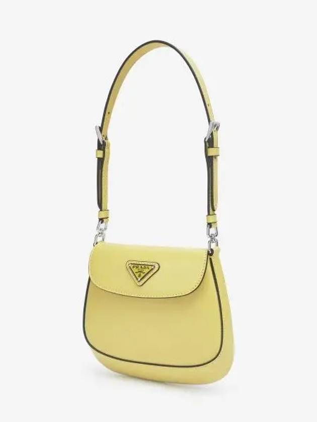 Cleo Brushed Leather Mini Shoulder Bag Yellow - PRADA - BALAAN 2