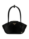 Small Leather Hand Shoulder Bag Black - PRADA - BALAAN 3