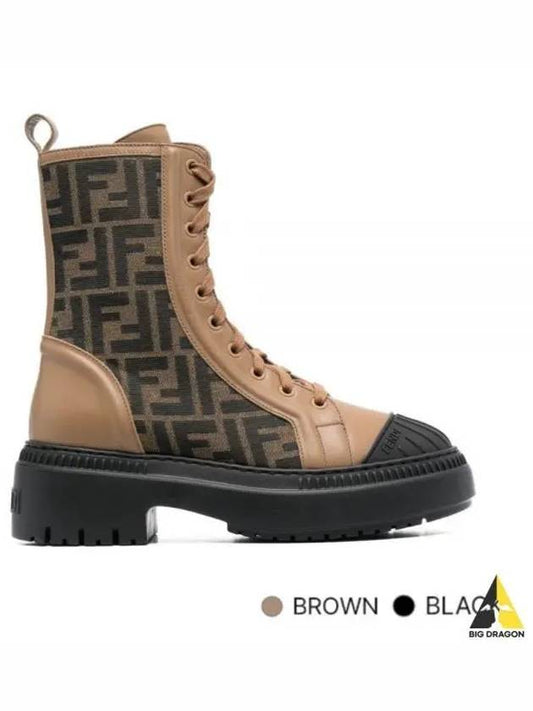 Women s Flat Boots Black Brown 8T8353 AJZF - FENDI - BALAAN 1