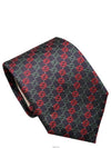 Interlocking G Silk Tie Navy - GUCCI - BALAAN 3