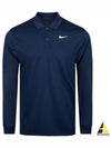 Dri Fit Victory Long Sleeve Polo Shirt Navy - NIKE - BALAAN 2