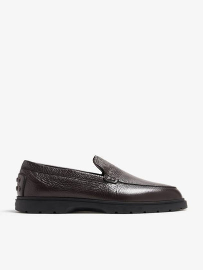 Leather Slipper Loafers Brown - TOD'S - BALAAN 2