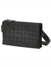 Triple Zipper Cross Bag Black - BOTTEGA VENETA - BALAAN 2