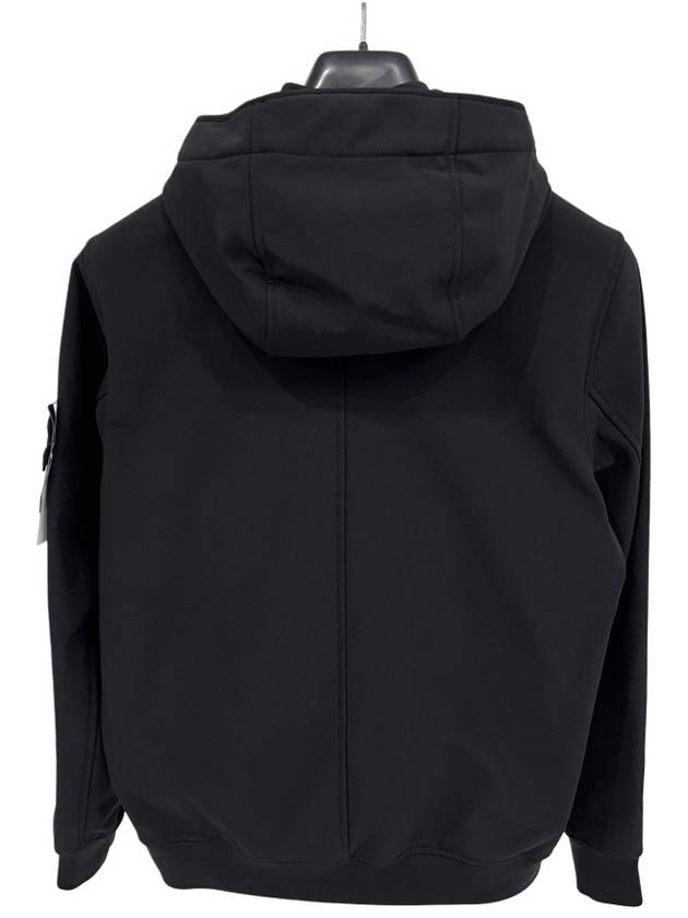 Soft Shell Brushed Lining Zip Up Hoodie Black - STONE ISLAND - BALAAN 6