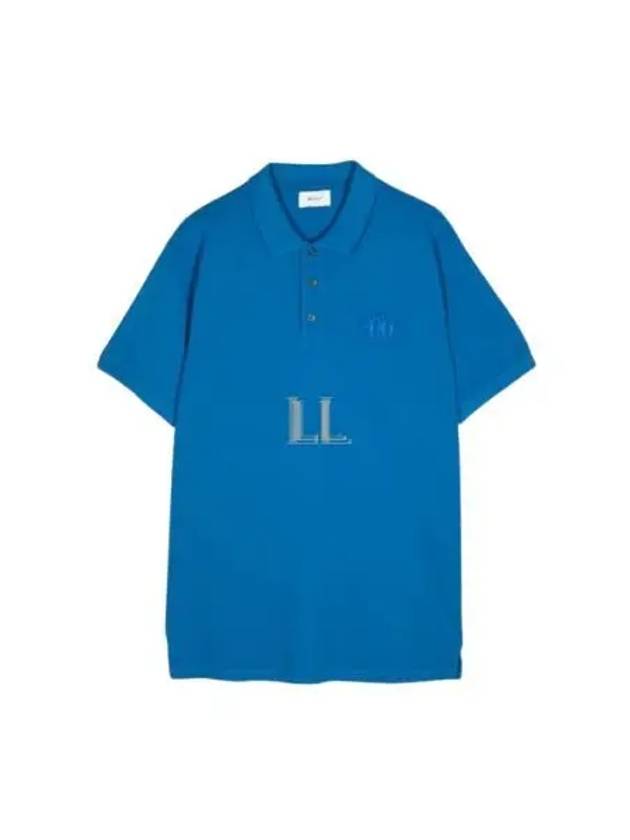 Embroidery Logo Short Sleeve Polo Shirt Blue - BALLY - BALAAN 2