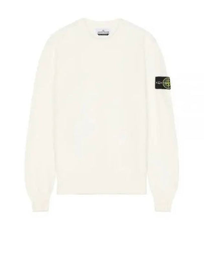 Logo Patch Knit Top White - STONE ISLAND - BALAAN 2