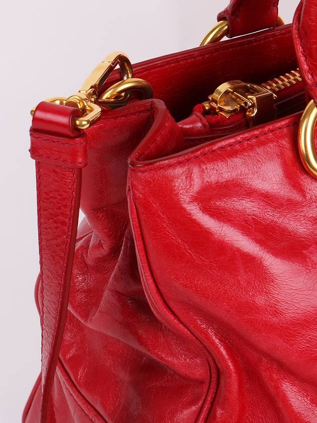 Vitello Shine Vintage Red Shoulder Bag - PRADA - BALAAN 6