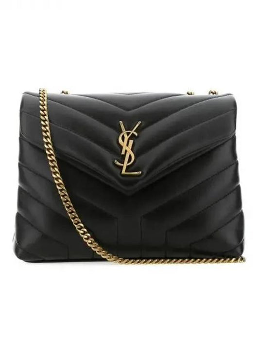 Bronze Monogram Loulou Matelasse Y Leather Small Shoulder Bag Black - SAINT LAURENT - BALAAN 2