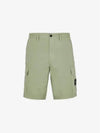 Men's Logo Patch Cargo Shorts Sage Green - STONE ISLAND - BALAAN 3