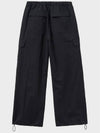 Cargo Parachute Nylon Track Pants Black - NOIRER - BALAAN 4