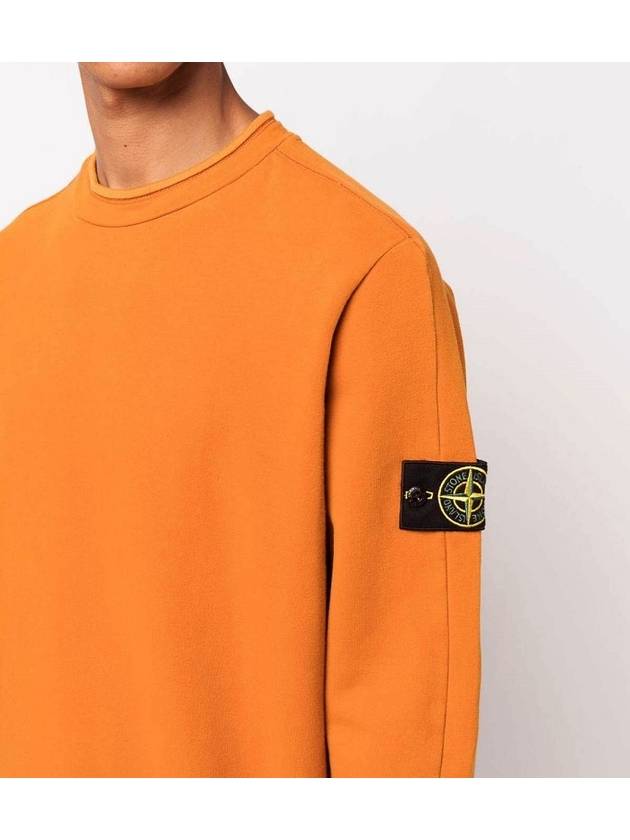 Stretch Cotton Fleece Mock Turtleneck Sweatshirt Rust - STONE ISLAND - BALAAN 8