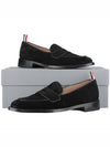 Men's Varsity Suede Loafers Black - THOM BROWNE - BALAAN 11