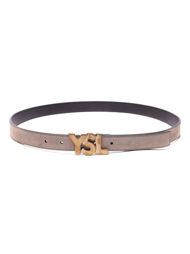 YSL Logo Belt Beige - SAINT LAURENT - BALAAN 1